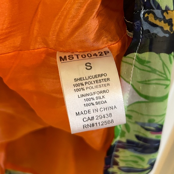 MM Couture Blouse. Floral Butterfly Tie Front, Size Small. Fully Lined. - Picture 3 of 5